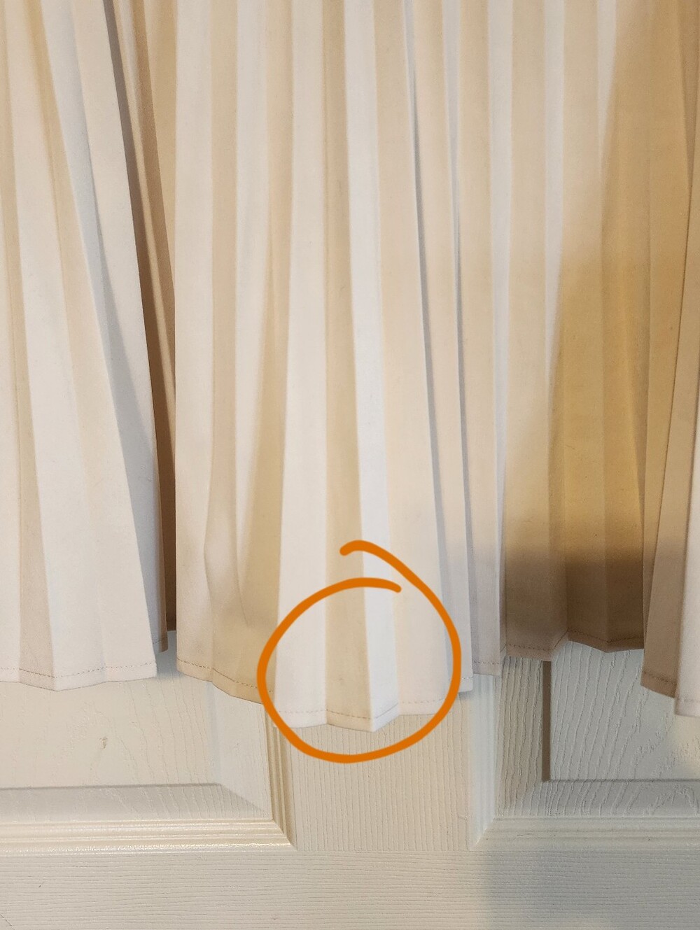 Pleated Mini Skirt - Cream - Picture 3 of 9